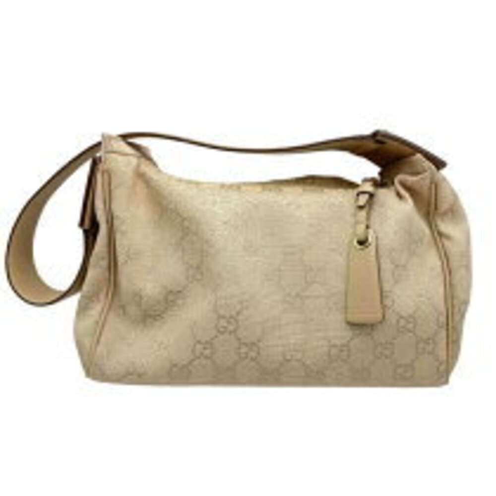 Gucci Beige Tote Tan Canvas Brown GG - Picture 2 of 11